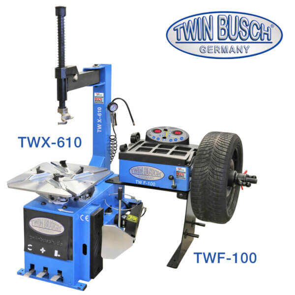 TWX610-TWF100: Kombi-Set: Reifenmontagemaschine TWX-610 und Reifenwuchtmaschine handbetrieben semi autom. - TWF-100
